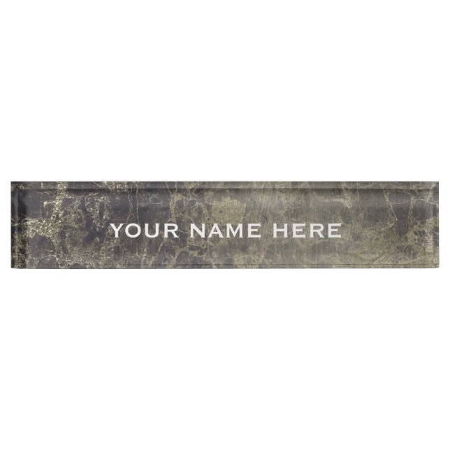 Granite Glitter Marble Glitter Glam Personalised Nameplate (Front)