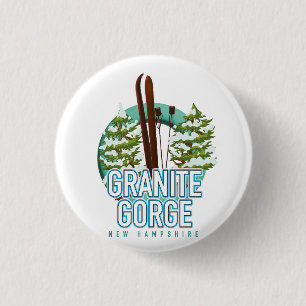Granite Gorge new Hampshire ski 3 Cm Round Badge