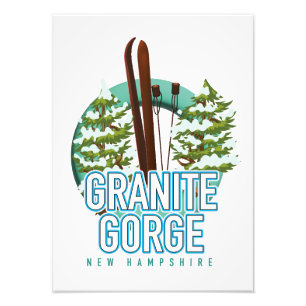 Granite Gorge new Hampshire ski Photo Print