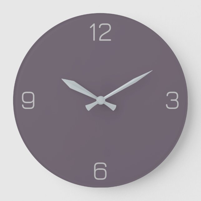 Granite Grey 655967 Colour, With Add a Name Option Large Clock (Front)