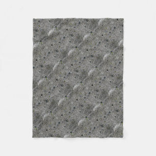 Granite Grey with Green moss Fleece Blanket
