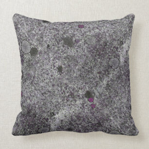 Granite Grey with Pink Detail Cushion