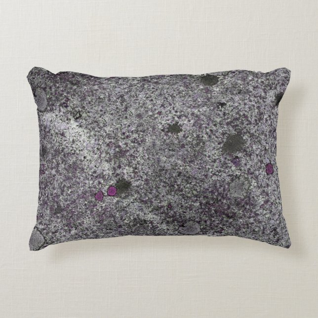 Granite Grey with Pink Details Decorative Cushion (Front)