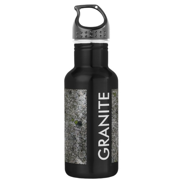Granite Grey with Text 532 Ml Water Bottle (Back)