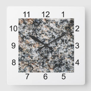 Granite - Hard Rock Square Wall Clock