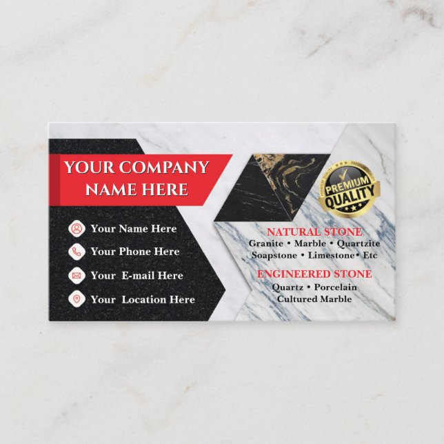 Granite & Marble Business Card (Front)