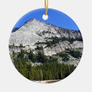Granite Mountains at Tenaya Lake, Yosemite, CA Ceramic Ornament