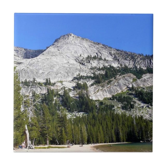 Granite Mountains at Tenaya Lake, Yosemite, CA Ceramic Tile (Front)