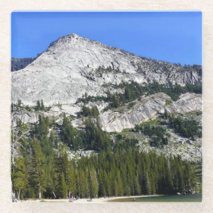 Granite Mountains at Tenaya Lake, Yosemite, CA Glass Coaster