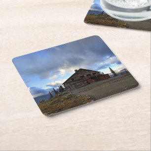 Granite Park Chalet - Glacier National Park Square Paper Coaster