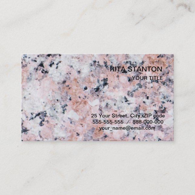Granite pattern business card (Front)