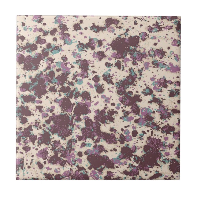 Granite pattern purple and beige with grey blue ceramic tile (Front)