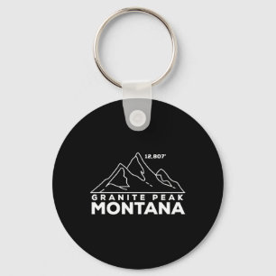 Granite Peak Montana Climbing And Hiking Key Ring