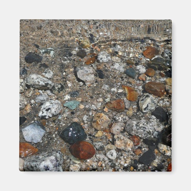 Granite Pebbles in Tenaya Lake at Yosemite Magnet (Front)