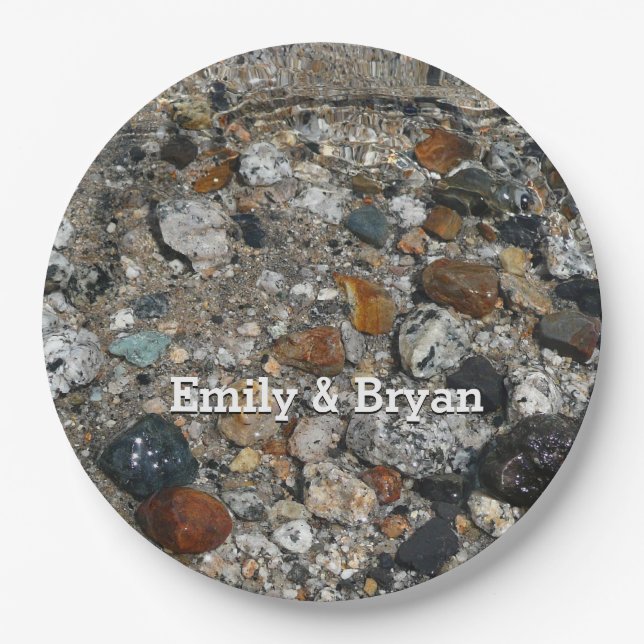 Granite Pebbles in Tenaya Lake at Yosemite Paper Plate (Front)