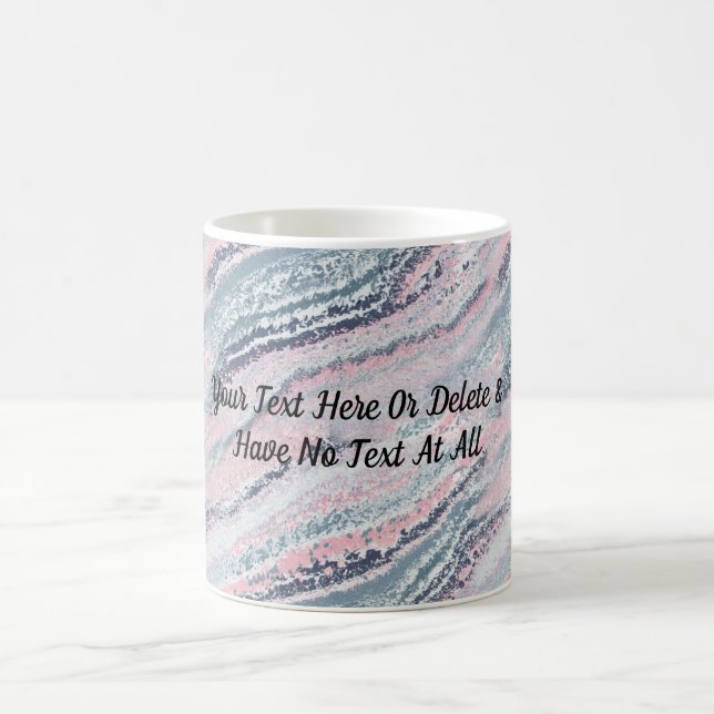 Granite Pink Blue Grey Marble Slate Agate Stone Coffee Mug (Center)