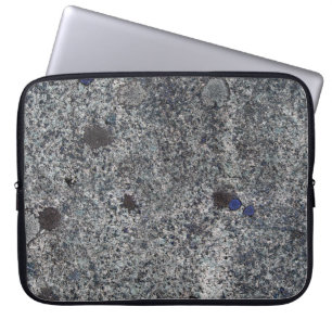 Granite Rock Grey with blue Details Laptop Sleeve