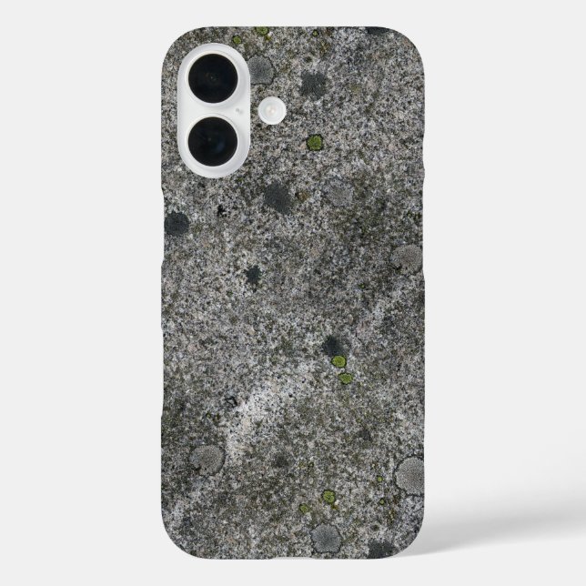Granite Rock Grey with green Moss Case-Mate iPhone Case (Back)