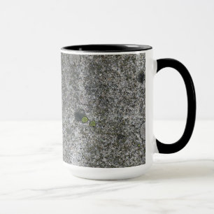 Granite Rock Grey with green Moss Mug