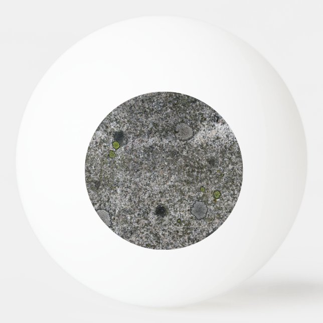 Granite Rock Grey with Moss Ping Pong Ball (Front)