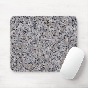 Granite Rock Marble Modern Black and Grey Mouse Pad