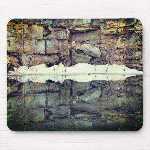 Granite Rock Quarry Wall Reflection #2 Nature Mouse Pad