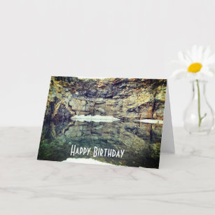 Granite Rock Reflections 1 Nature Birthday Card