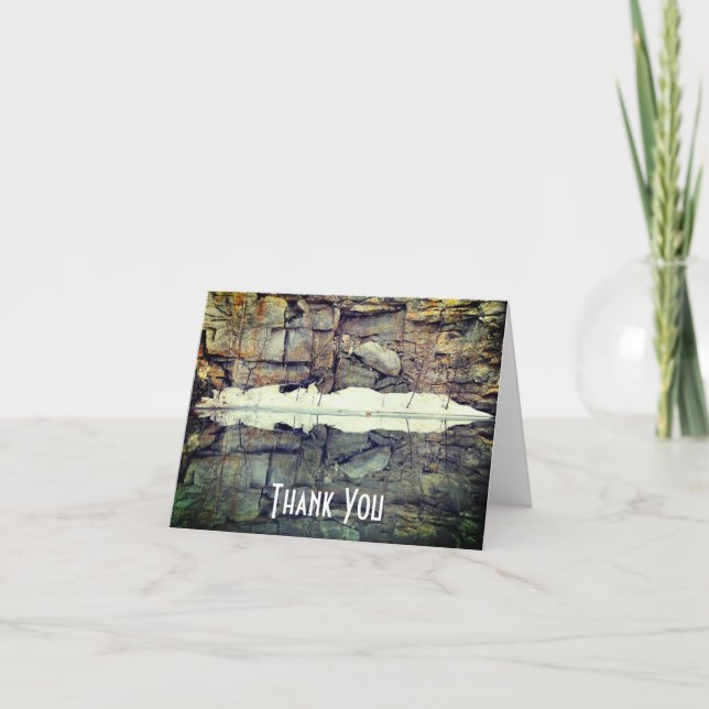 Granite Rock Reflections 2 Nature Thank You Card (Front)