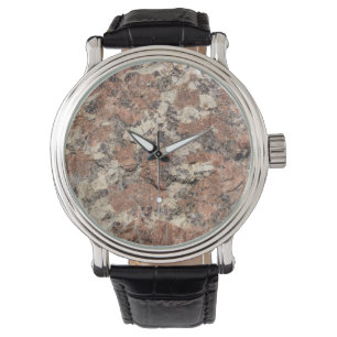 Granite Rock Texture --- Pink Black White - Watch