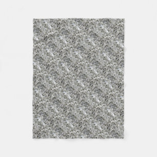 Granite Rock White Fleece Blanket