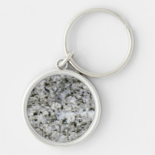 Granite Rock White Key Ring