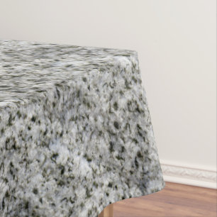 Granite Rock White Tablecloth