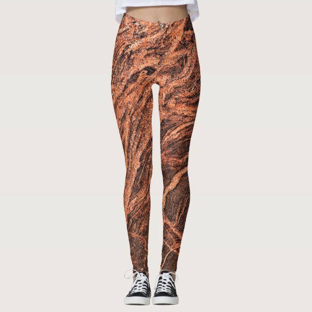 Granite Stone Pattern Leggings (Front)
