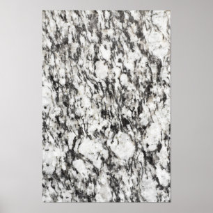 Granite texture   Background of marble in black Poster