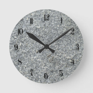 Granite texture round clock