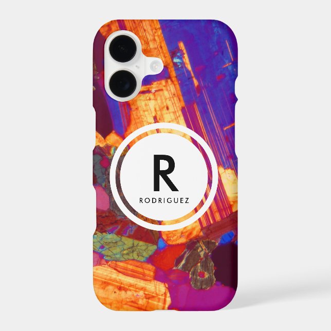 Granite Thin Section with Gypsum Plate Monogram (Back)