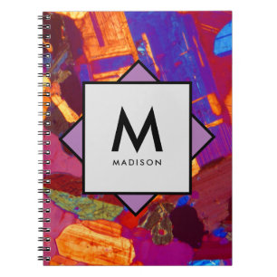 Granite Thin Section with Name and Monogram on Notebook