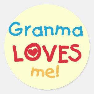 Granma Loves Me T-shirts and Gifts Classic Round Sticker