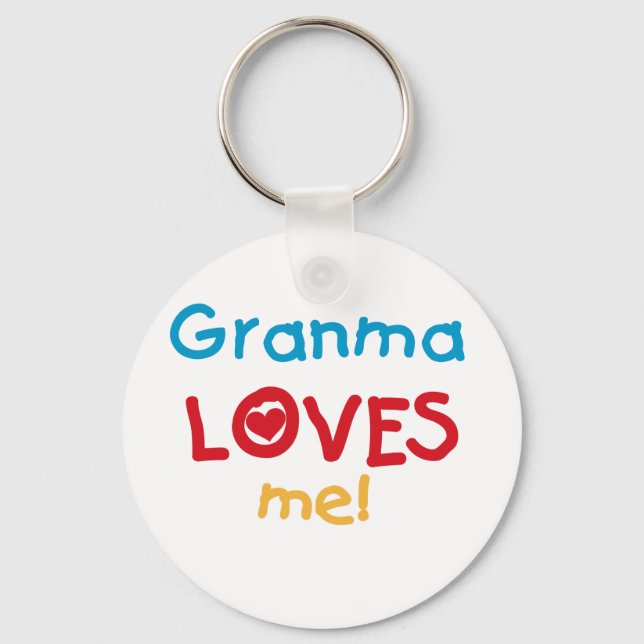 Granma Loves Me T-shirts and Gifts Key Ring (Front)
