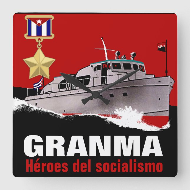 GRANMA SQUARE WALL CLOCK (Front)