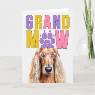 GranMAW Afghan Hound GrandDOG Grandparents Day Holiday Card