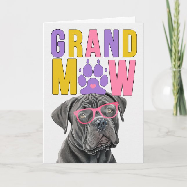 GranMAW Cane Corso GrandDOG Grandparents Day Holiday Card (Front)