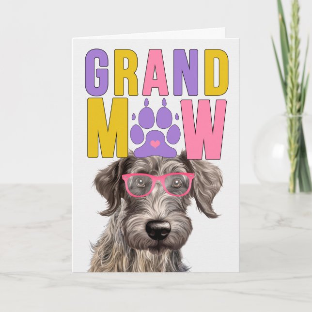 GranMAW Scottish Deerhound DOG Grandparents Day Holiday Card (Front)