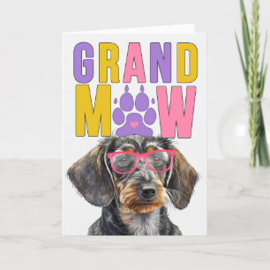GranMAW Wirehair Dachshund DOG Grandparents Day Holiday Card