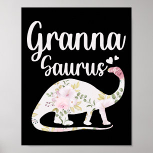 Granna Saurus Grandma Mother's Day Thanksgiving Ch Poster