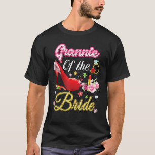 Grannie Of The Bride Happy Wedding Flower Pink Sho T-Shirt