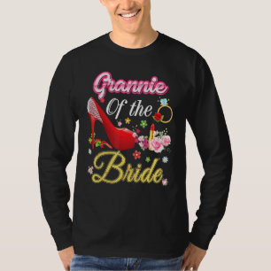 Grannie Of The Bride Happy Wedding Flower Pink Sho T-Shirt
