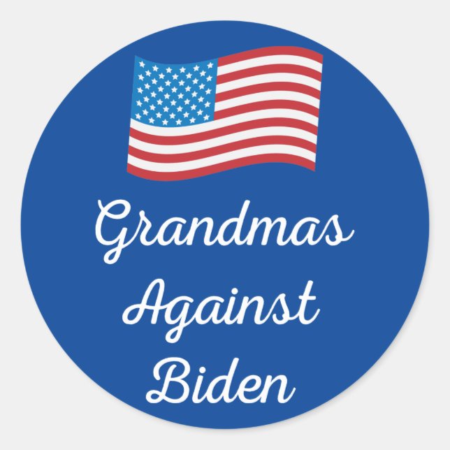 Grannies Against Biden Square Sticker (Front)