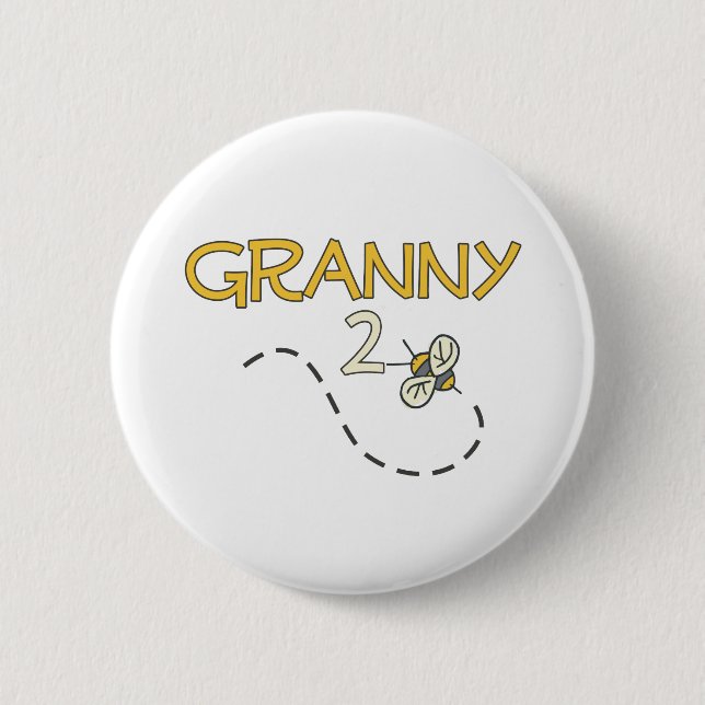 Granny 2 Bee 6 Cm Round Badge (Front)