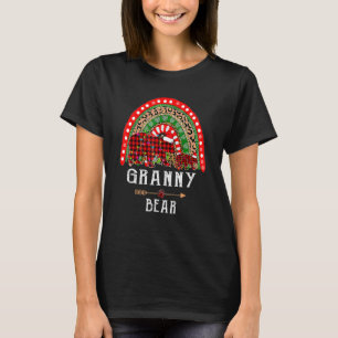 Granny Bear Christmas Rainbow Leopard Family Chris T-Shirt